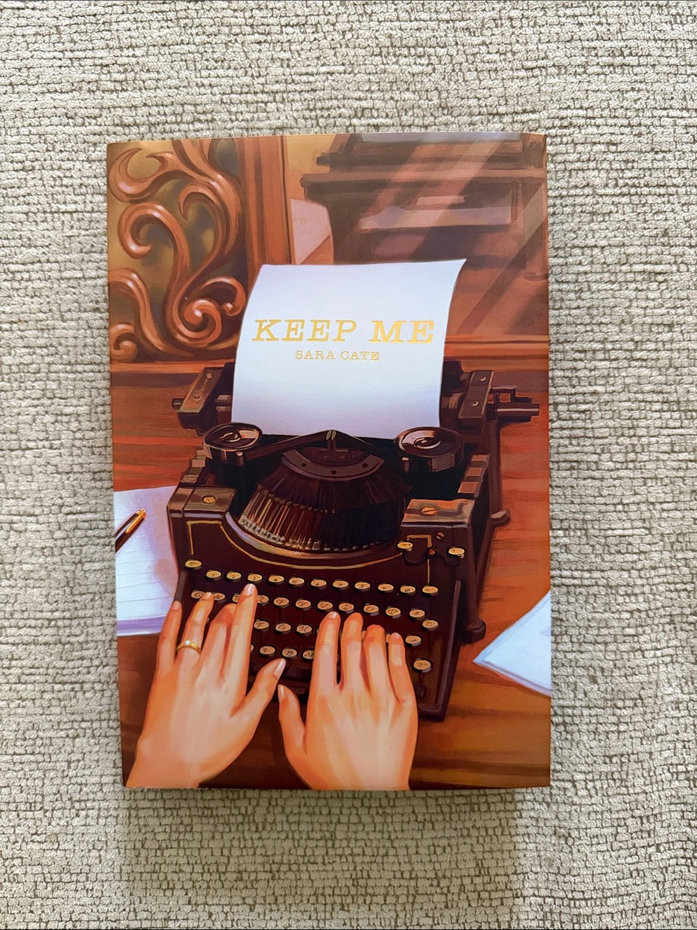 Keep Me Notebook with Typewriter Art Cover - Brown